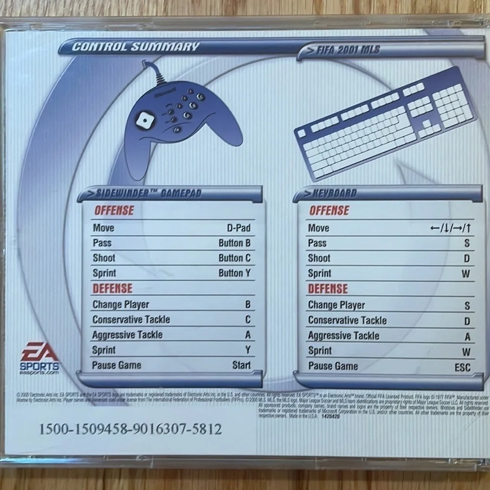 EA sports - FIFA 2001 major league soccer game